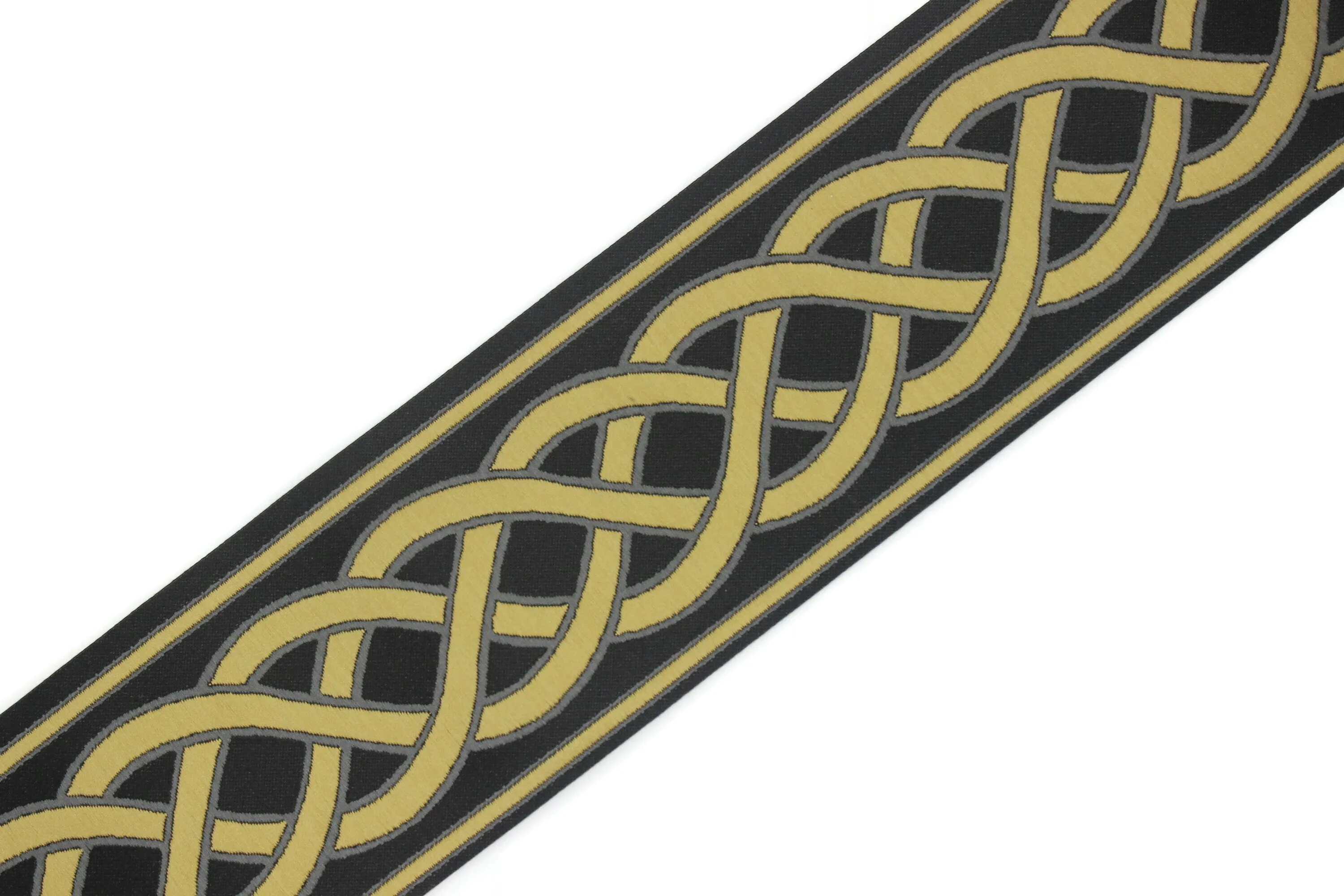 2.75" Spiral Embroidered Drapery Trims, 70mm Jacquard Trims, Sewing Trim, Curtain trims, Jacquard Ribbons, Drapery Banding 70009 C02