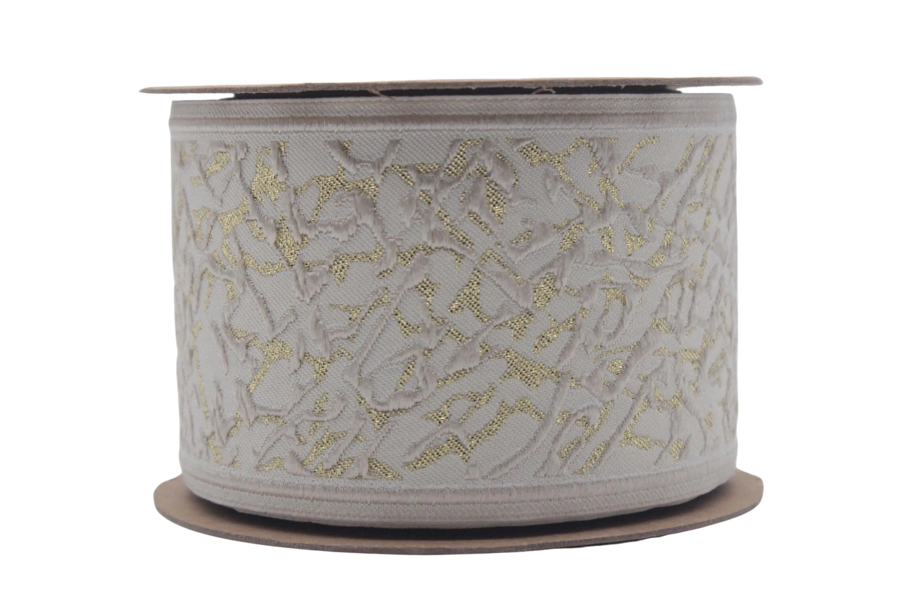 2.7" Embroidery Curtain Trim, Briar Jacquard Ribbon for Curtains, Drapery Banding, Drapery Trim Tape, Woven Border 195 V1