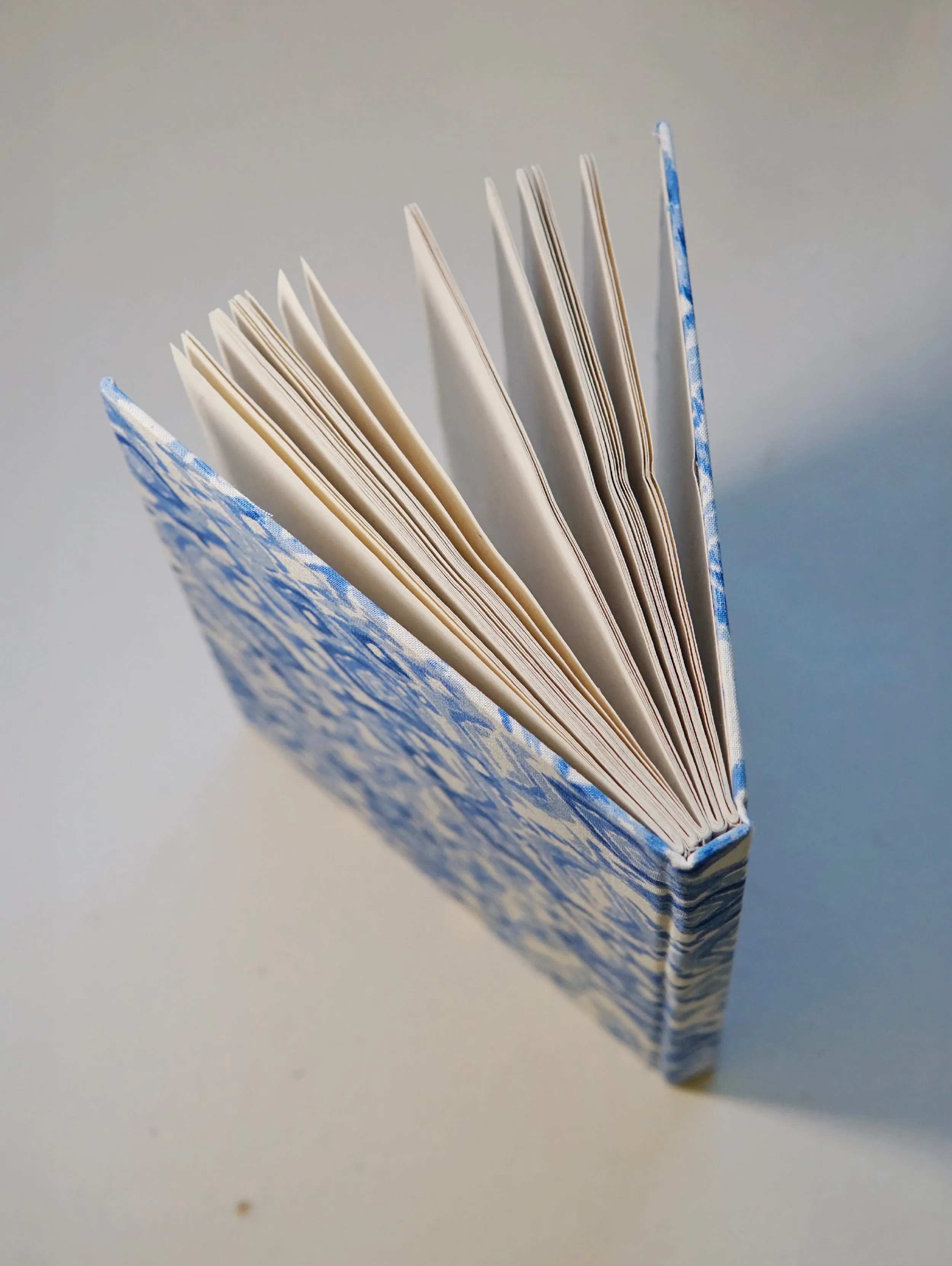 A5 | Blue block print journal | Handmade paper | Upcycled Fabric diary