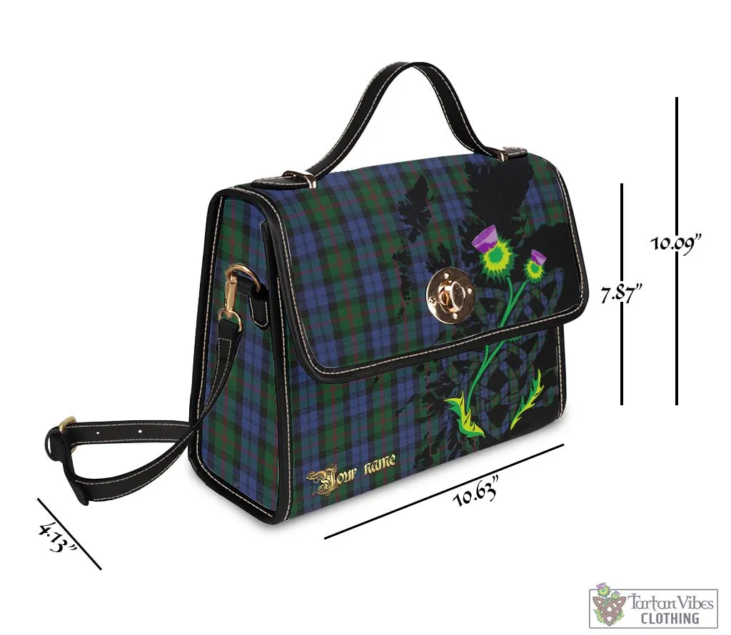 Baird Tartan Waterproof Canvas Bag with Scotland Map and Thistle Celtic Accents