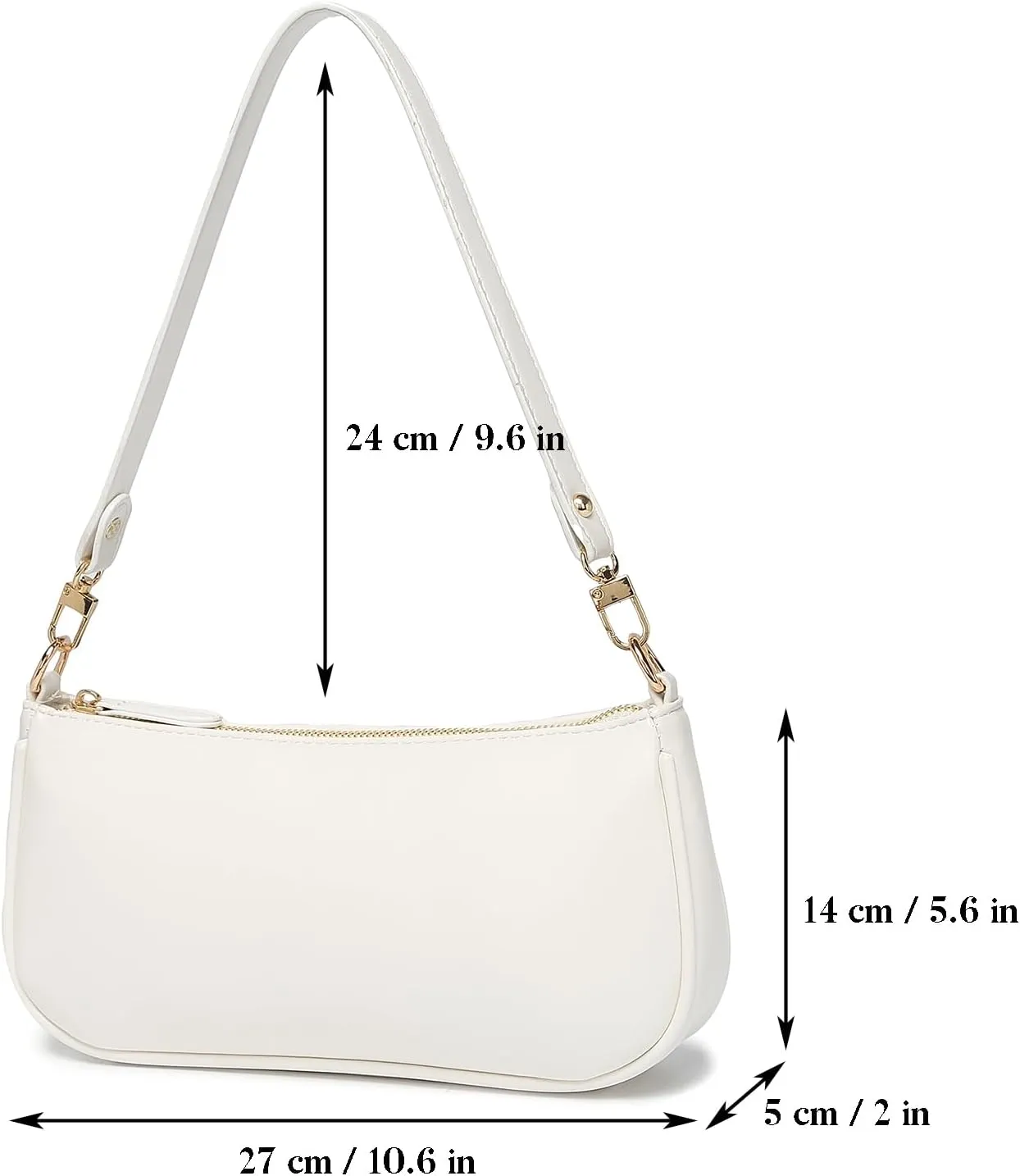 Barabum Retro Classic Clutch Shoulder Tote HandBag with Zipper Closure Purse for Women
