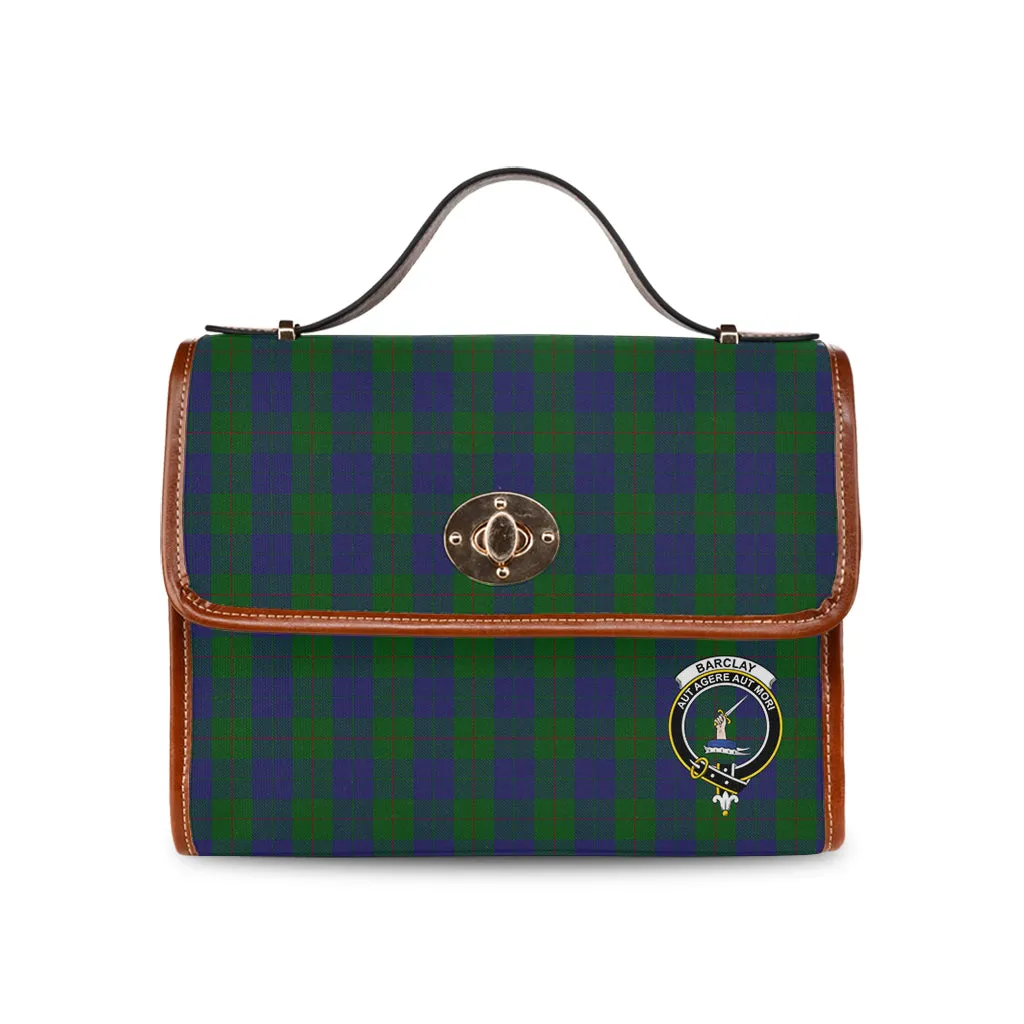 Barclay Tartan Waterproof Canvas Bag with Family Crest