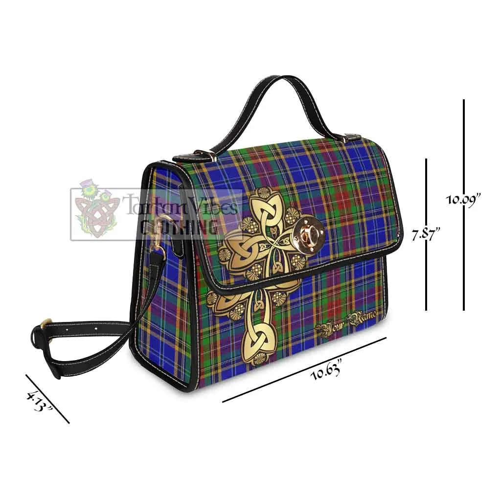 Beattie (Beatty) Tartan Waterproof Canvas Bag Golden Thistle Celtic Cross Style