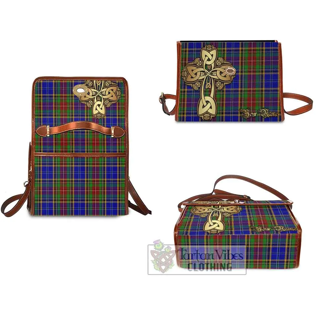 Beattie (Beatty) Tartan Waterproof Canvas Bag Golden Thistle Celtic Cross Style
