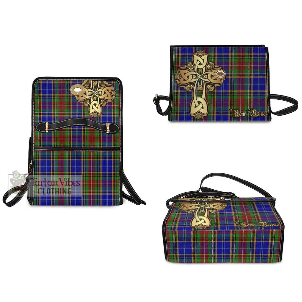 Beattie (Beatty) Tartan Waterproof Canvas Bag Golden Thistle Celtic Cross Style