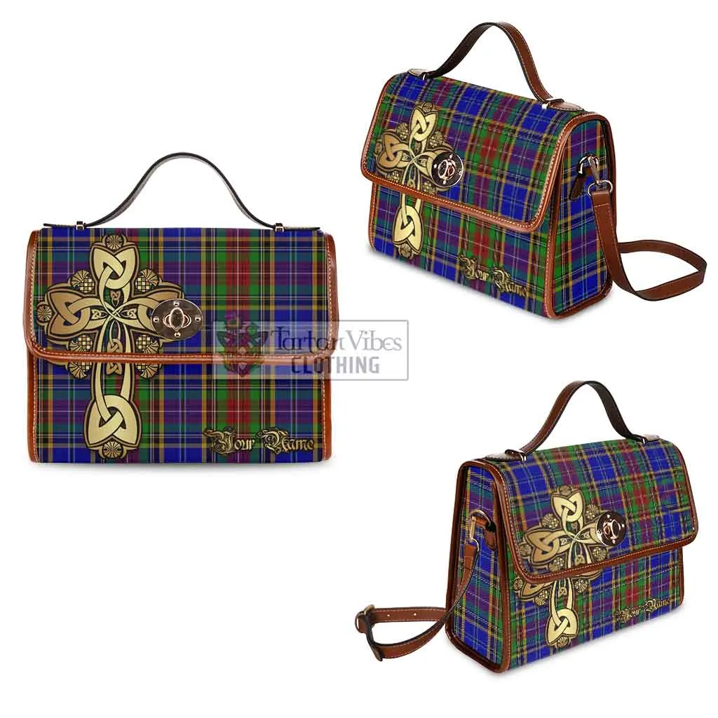 Beattie (Beatty) Tartan Waterproof Canvas Bag Golden Thistle Celtic Cross Style