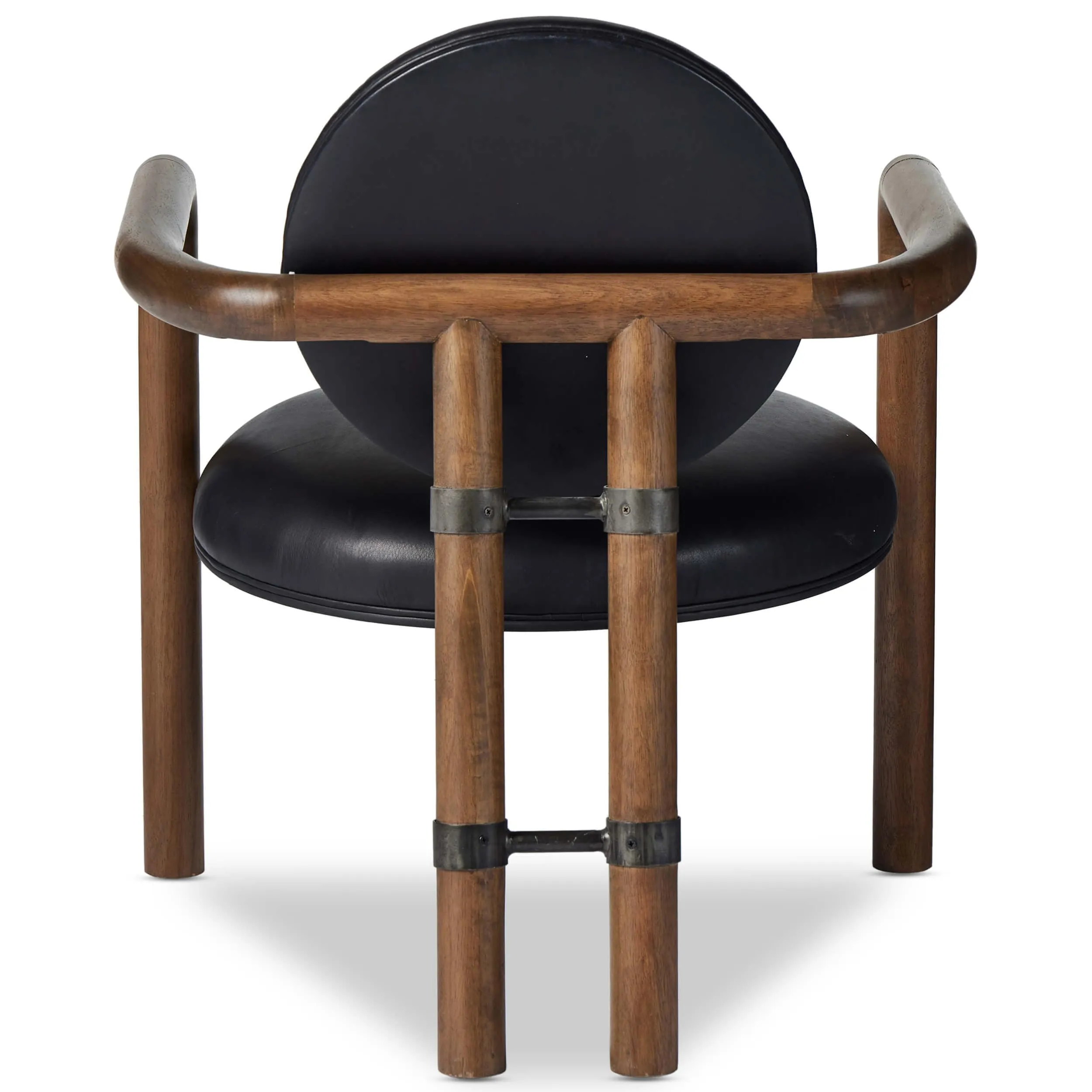 Bria Leather Chair, Heirloom Black