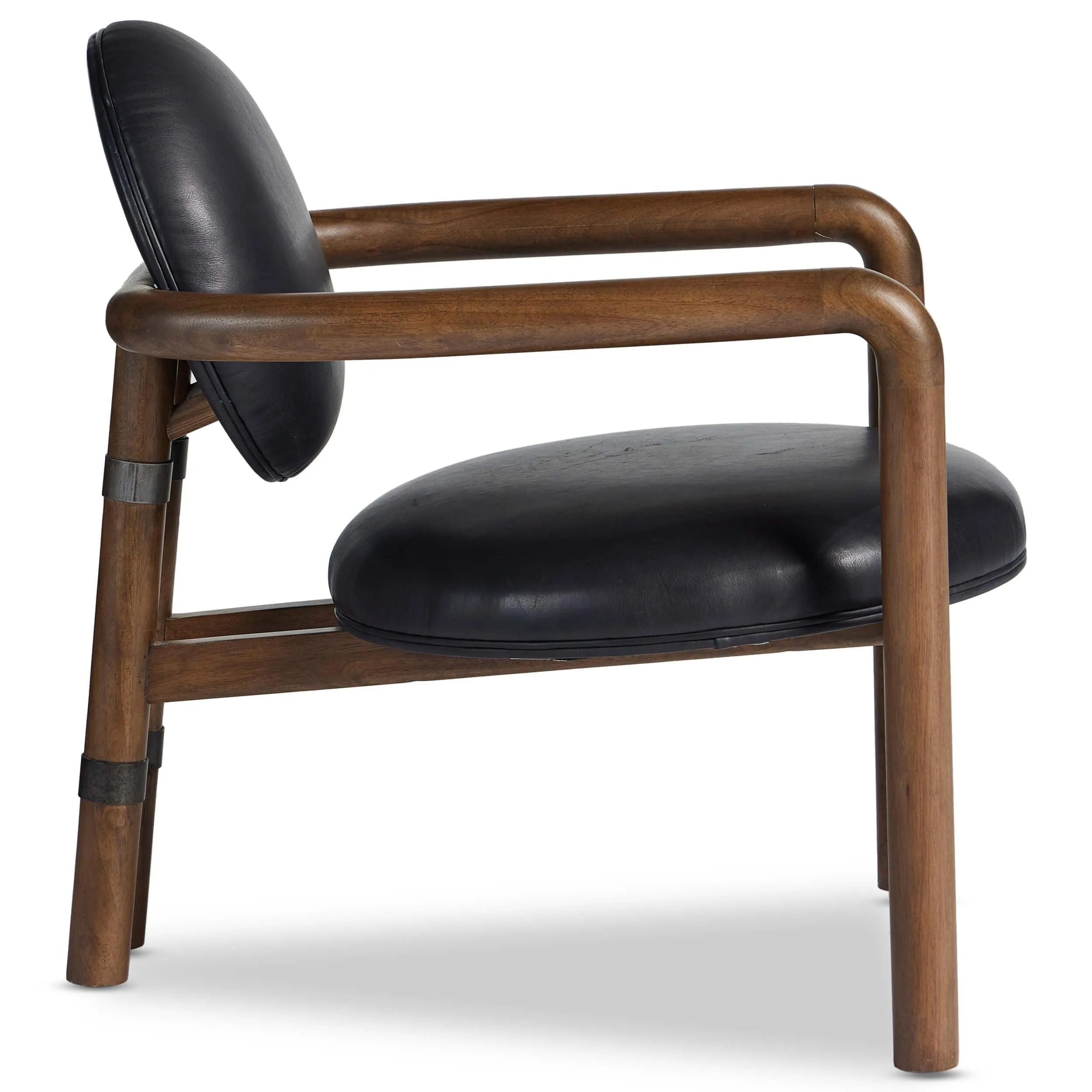 Bria Leather Chair, Heirloom Black