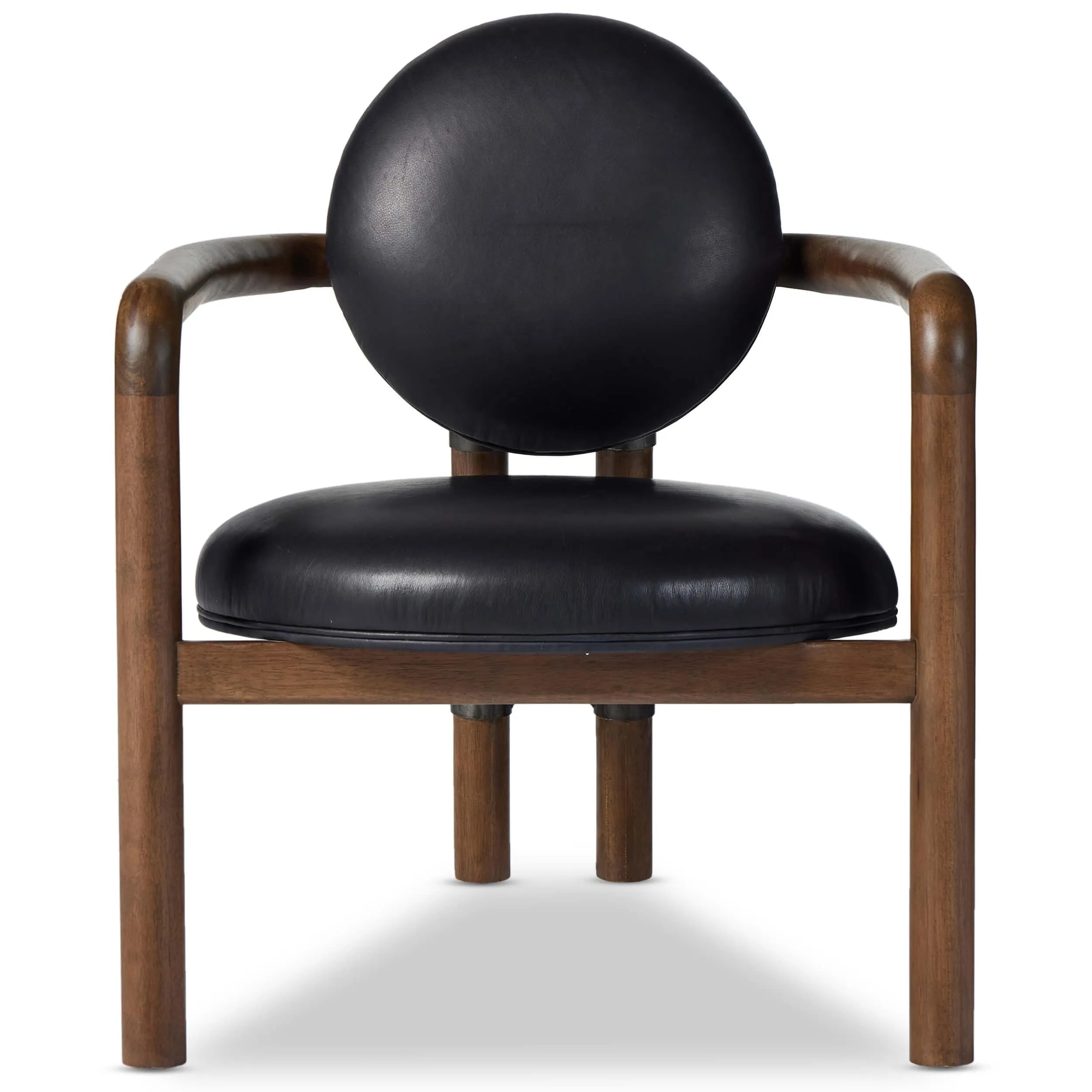 Bria Leather Chair, Heirloom Black