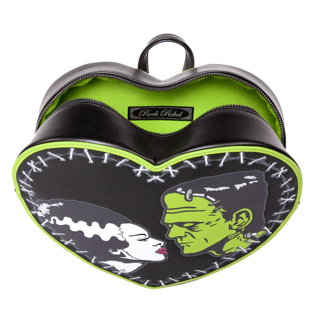 Bride of Frankenstein Stitch Heart Shaped Backpack