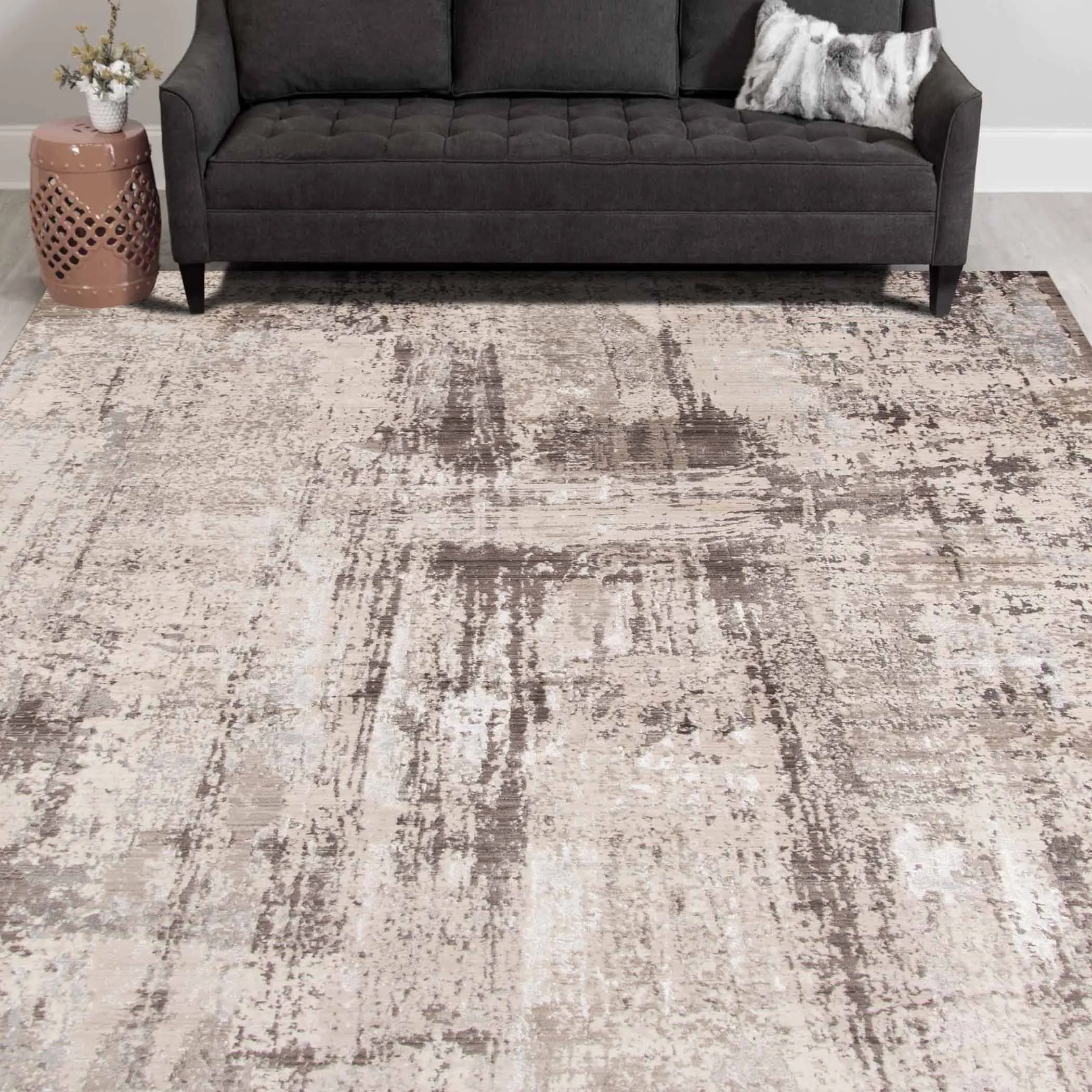 Cameri Silver Rug