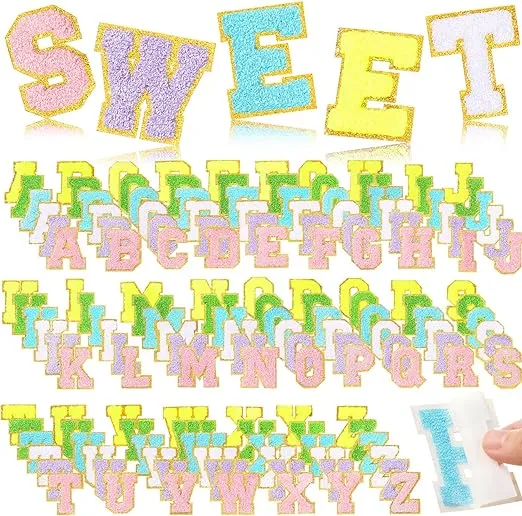 Chenille Iron On Letter Patches