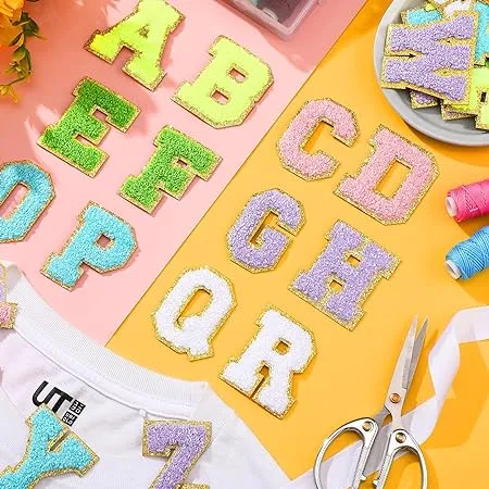 Chenille Iron On Letter Patches