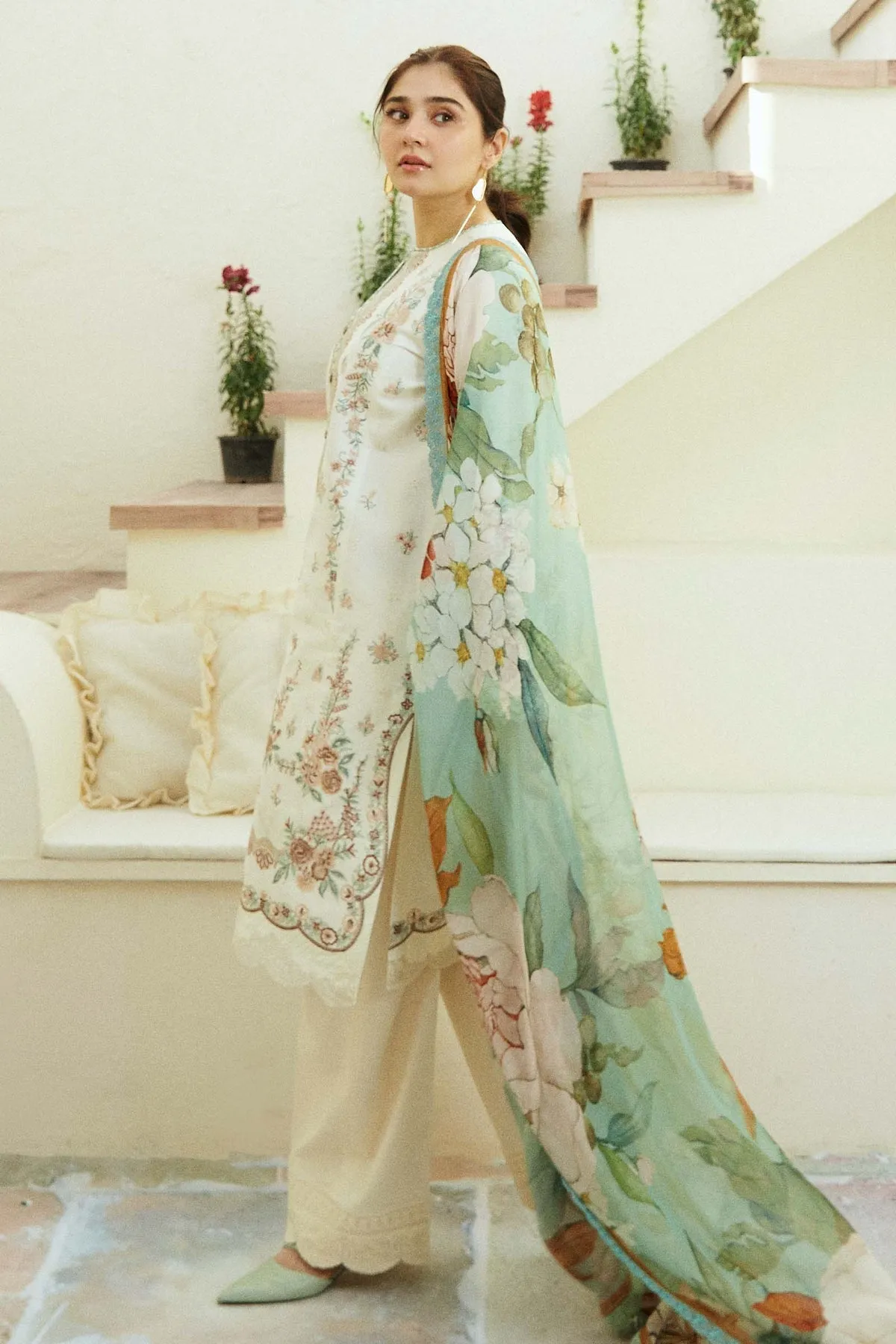 Coco Lawn Eid Edit '24 - Ivory-D10