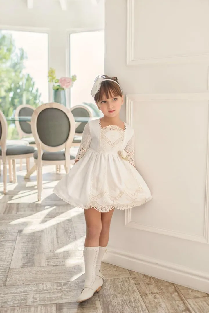 Embroidered Ivory Dress