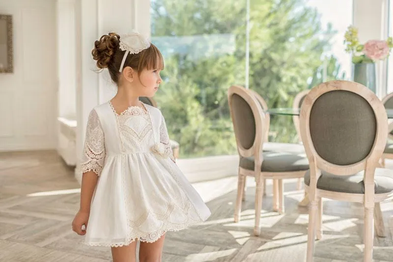 Embroidered Ivory Dress