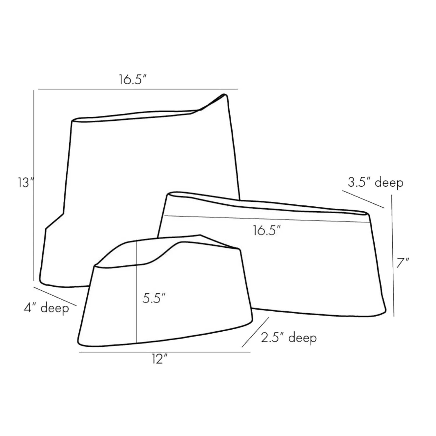 HASTA VASES-SET OF 3