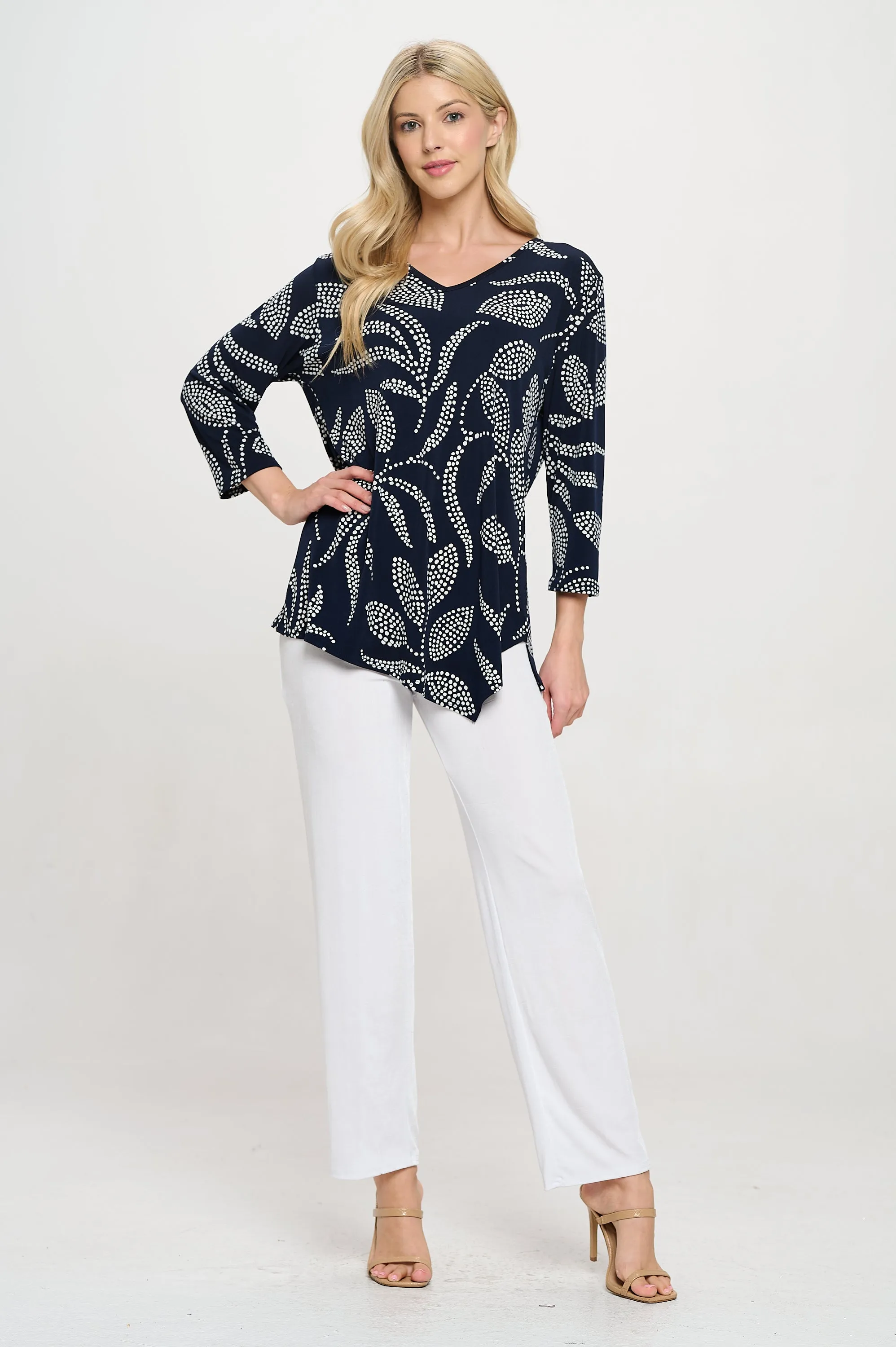 HIT Point V-Neck Top-3062HT-QRP1-W446