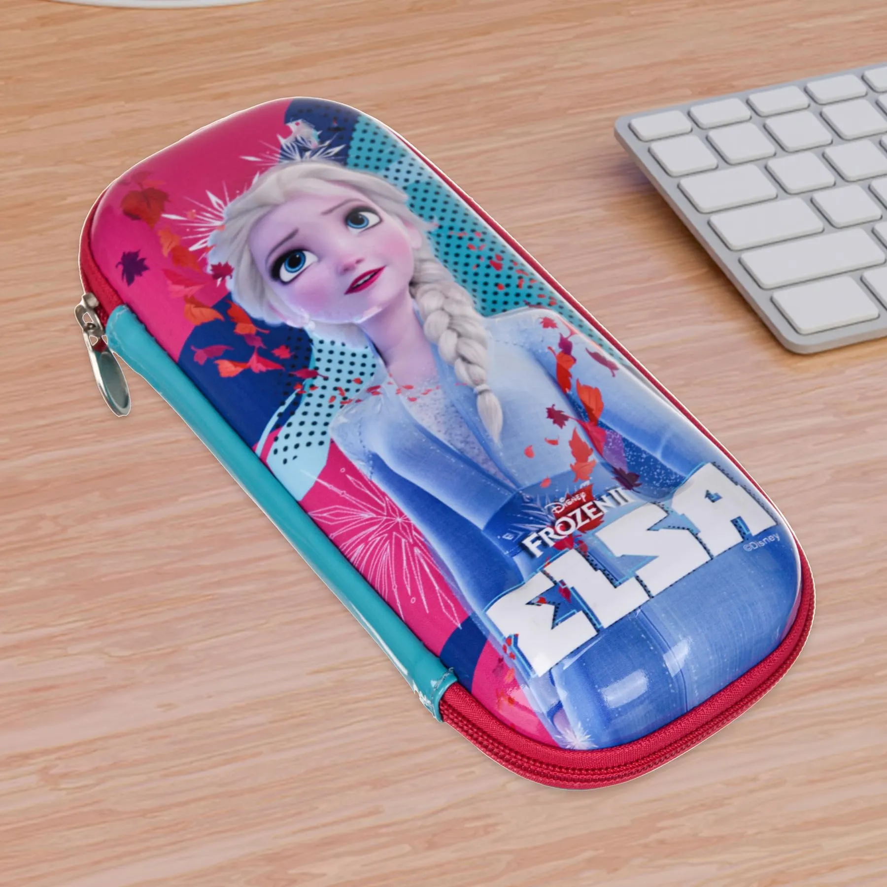 Kuber Industries Disney Frozen-II Pencil Pouch | School Pencil Case for Kids | Pen-Pencil Box for Kids | Geometry Box | Compass Box | School Stationery Supplies | Pack of 2 | Blue