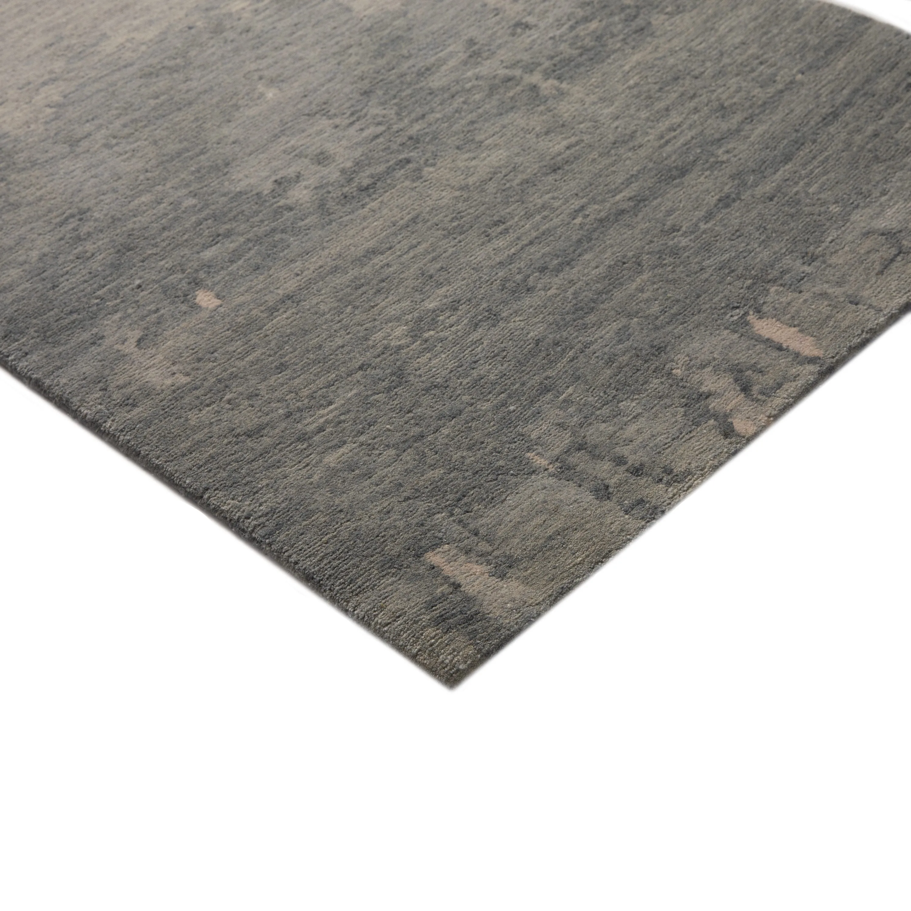 Mezzo - Silver Hand Knotted Wool Silk Blend