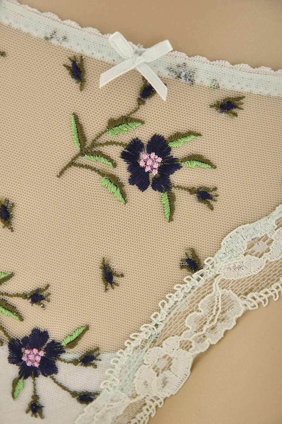 MINT Floral Thong
