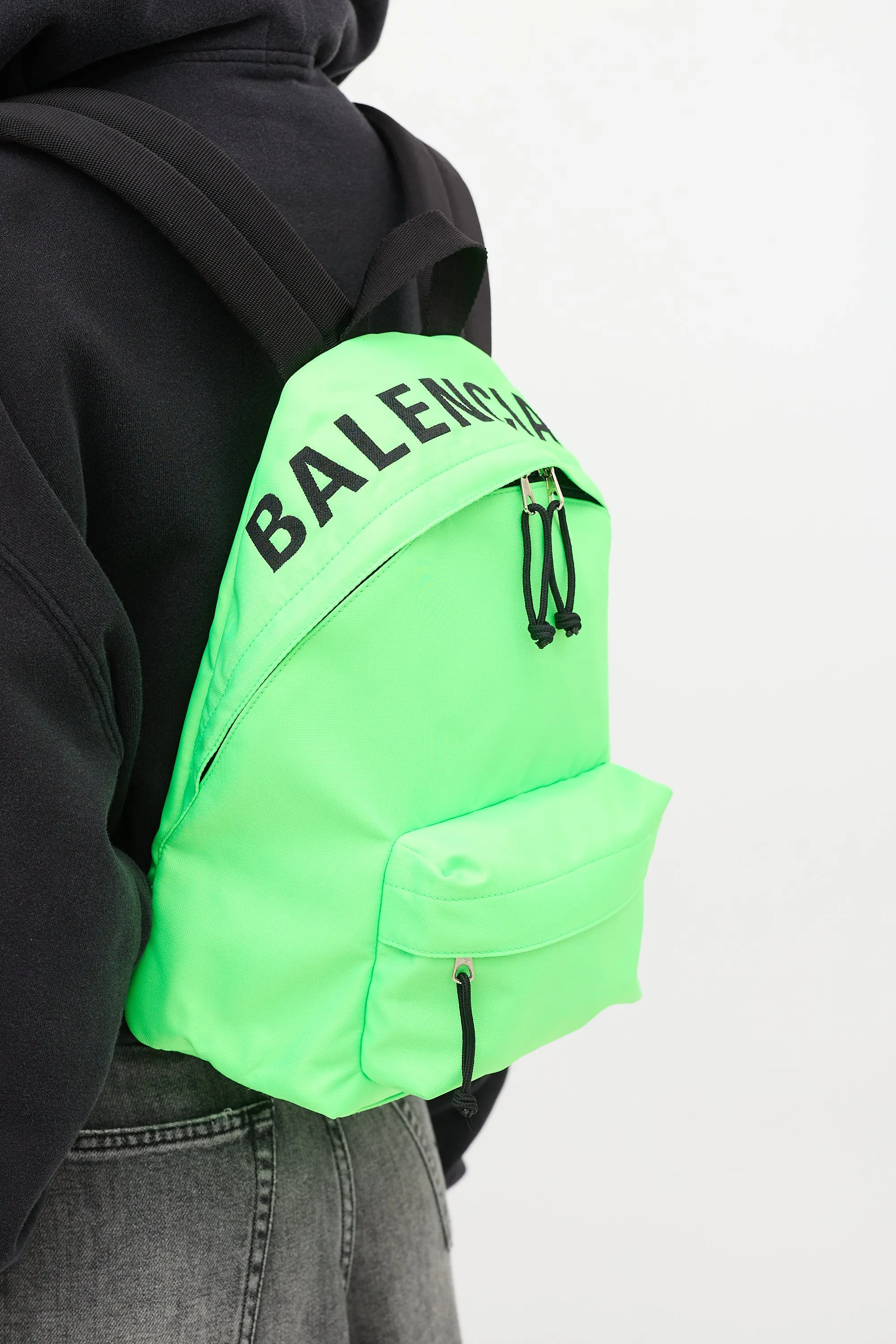 Neon Green Small Wheel Logo Backpack