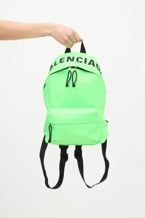 Neon Green Small Wheel Logo Backpack