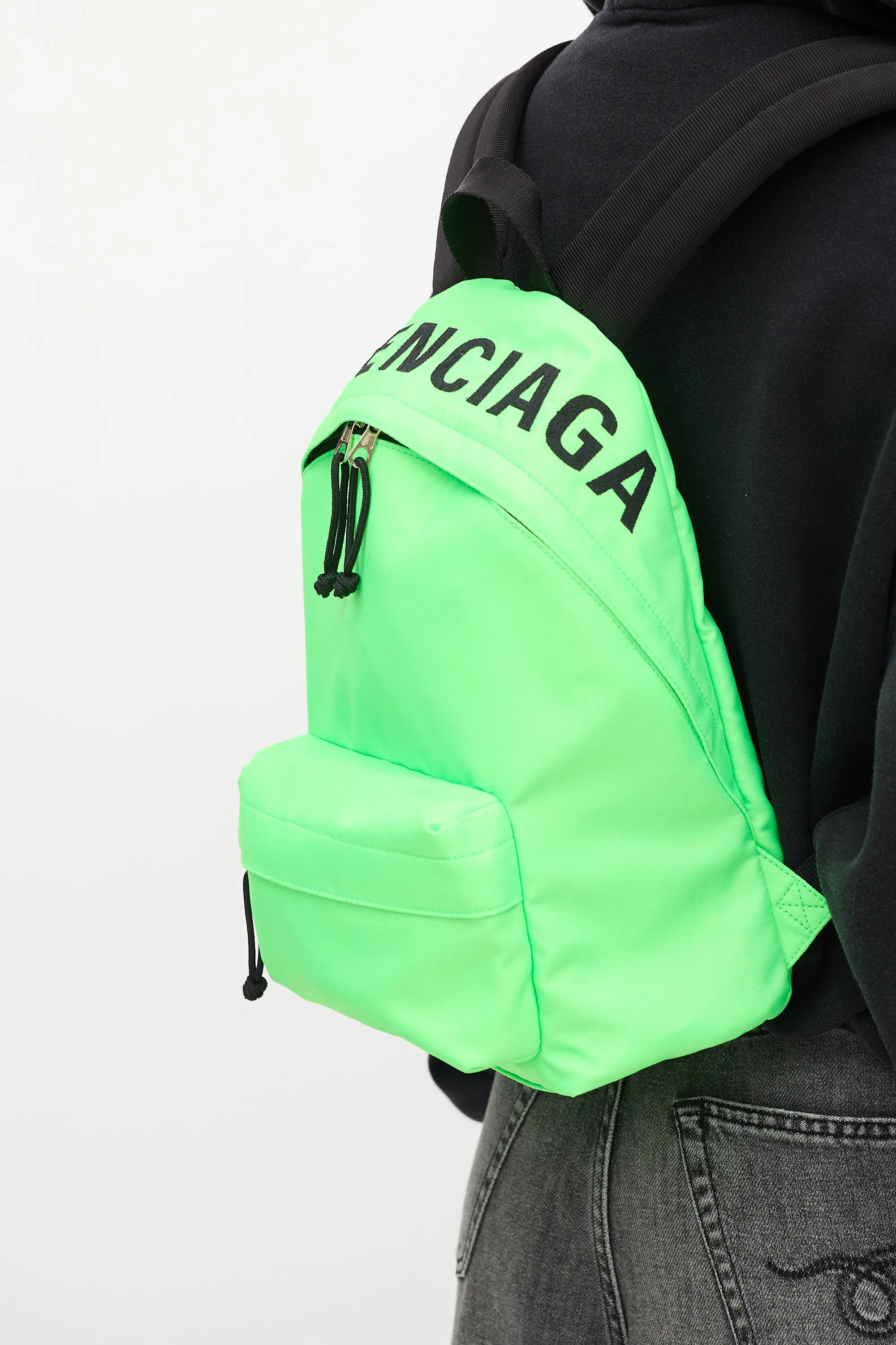 Neon Green Small Wheel Logo Backpack
