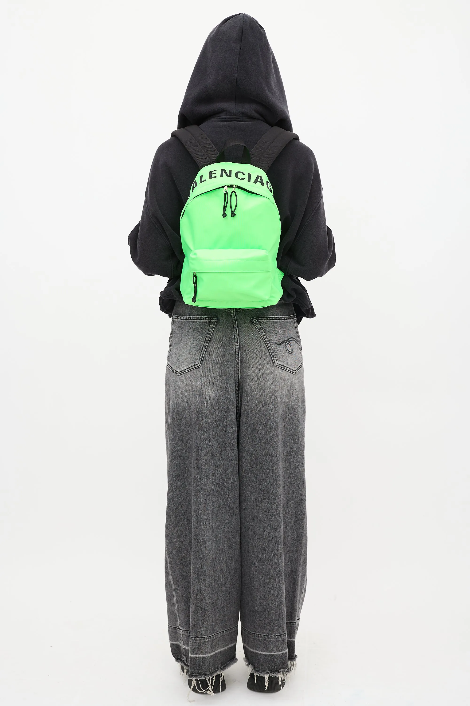 Neon Green Small Wheel Logo Backpack