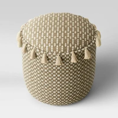Open Box - Gemma Pouf Tassels Natural - Opalhouse