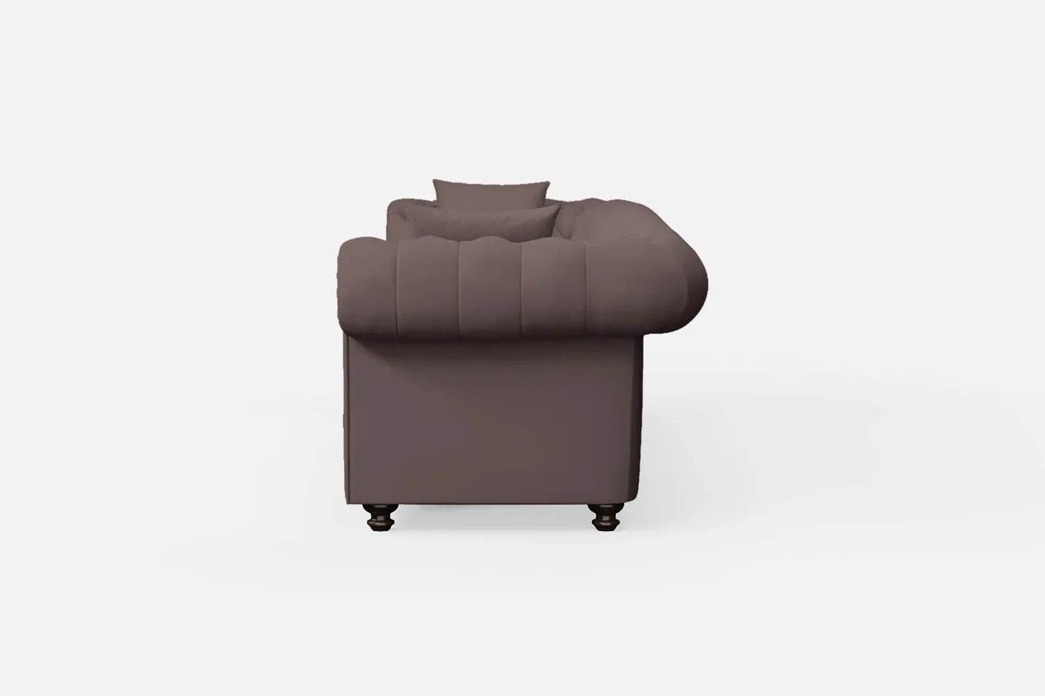 Pesaro 4 Seater Sofa Rose Taupe Leather