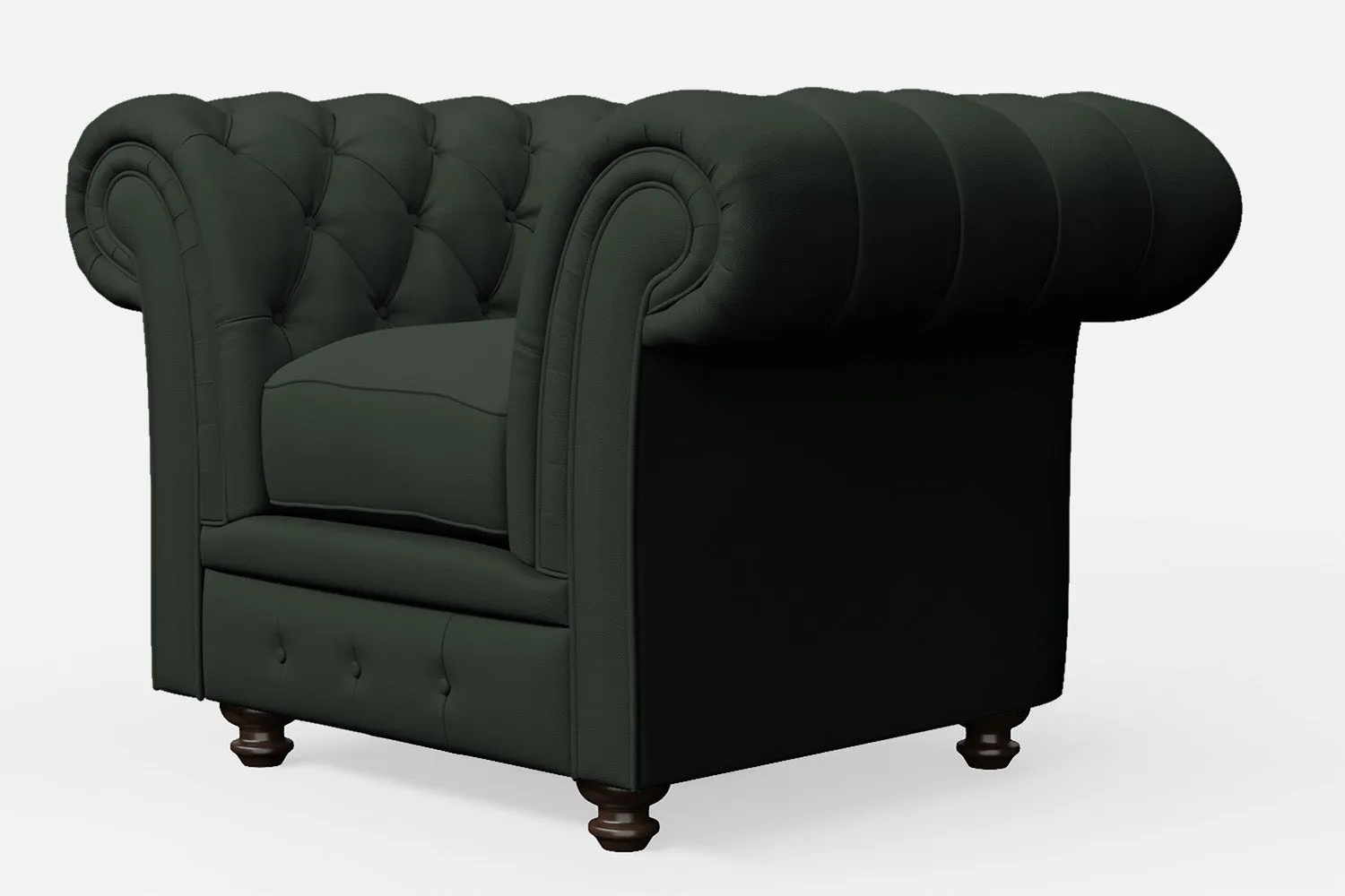 Pesaro Armchair Green Leather