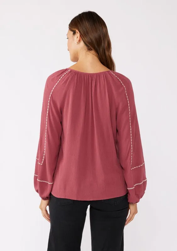 Raglan Blouse w/ Embroidery
