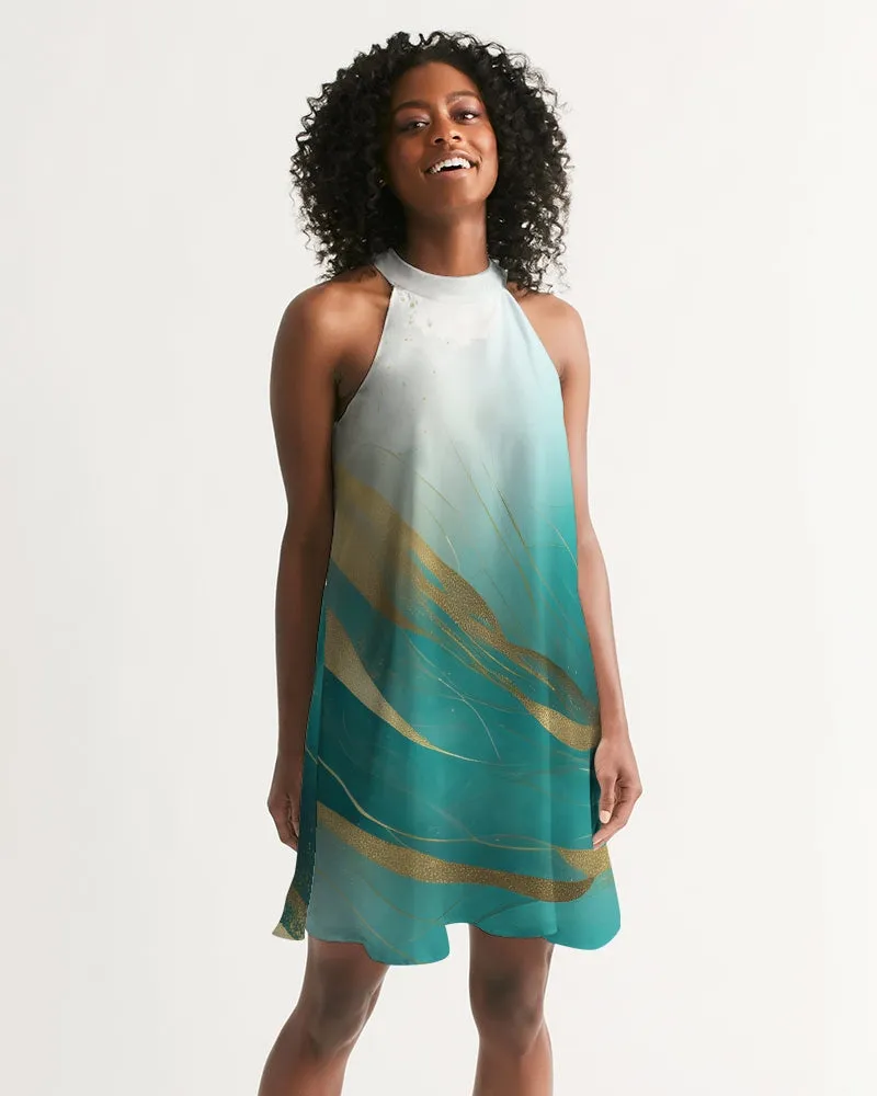 Santa Barbara Collection:  Printed Halter Dress (MW House of Style Signature)