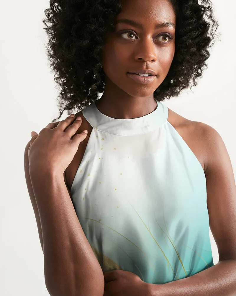 Santa Barbara Collection:  Printed Halter Dress (MW House of Style Signature)