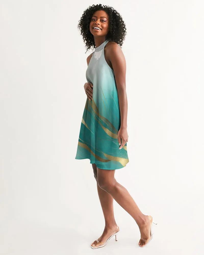 Santa Barbara Collection:  Printed Halter Dress (MW House of Style Signature)