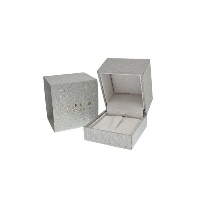 Silver & Co Half Carat Cubic Zirconia Thread Grain Set Ring SRG0029CZ