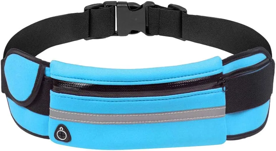 Slim Running Belt for Men, Waterproof Fanny Pack for Men,Phone Holder for Running,Reflective Waist Bag for Women,Runners Belt Pouch,Money Belt,Waist Pack Bag for Camping Workout Running Travel