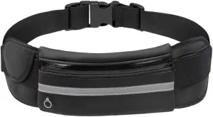 Slim Running Belt, Waterproof Fanny Pack for Men,Phone Holder for Running,Reflective Waist Bag for Men,Runners Belt Pouch,Money Belt,Waist Pack for Running Camping Workout Travel