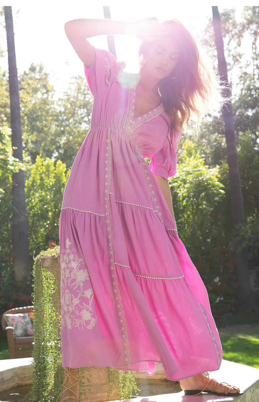 Stephani Embroidered Maxi Dress