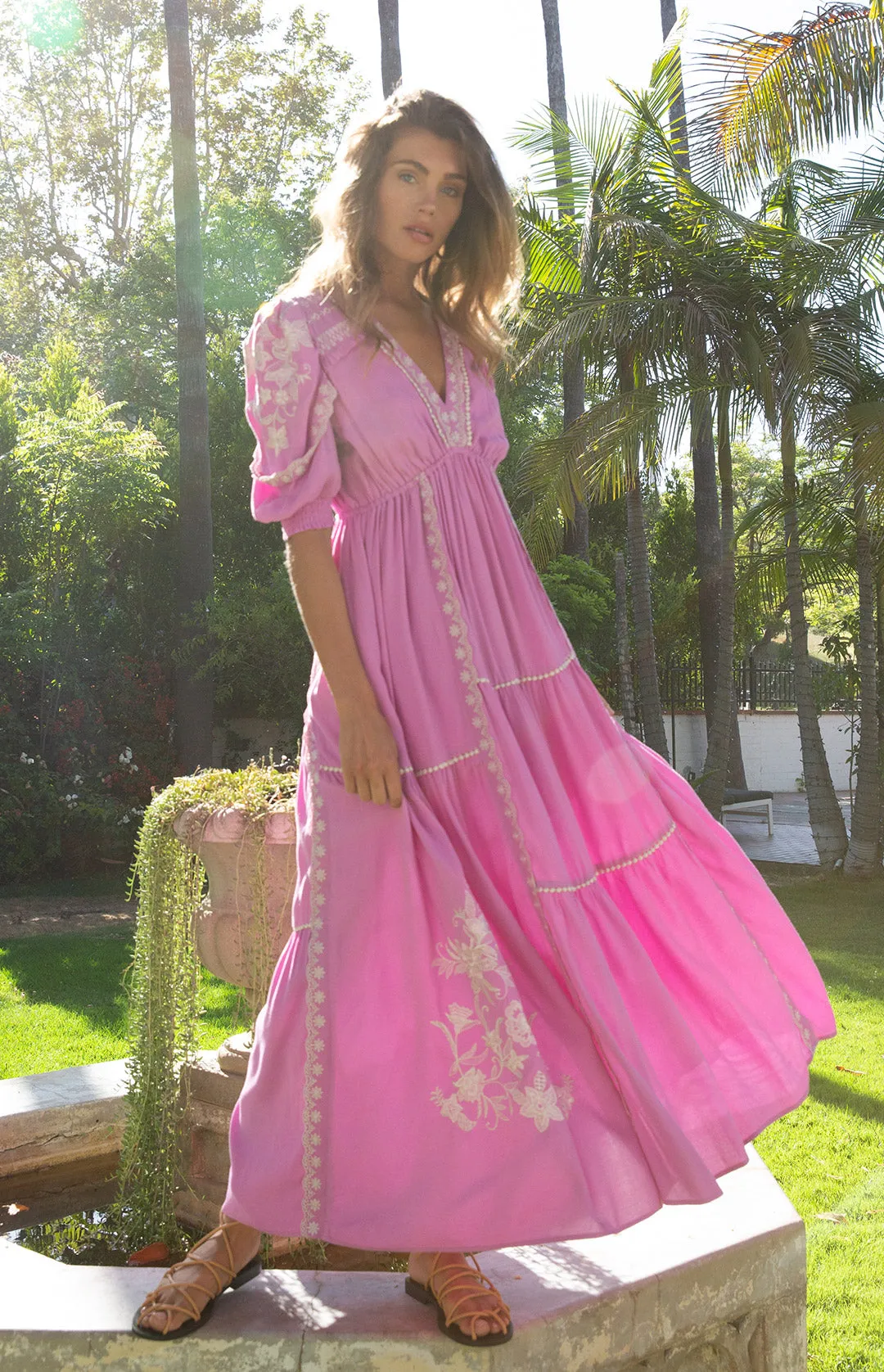 Stephani Embroidered Maxi Dress