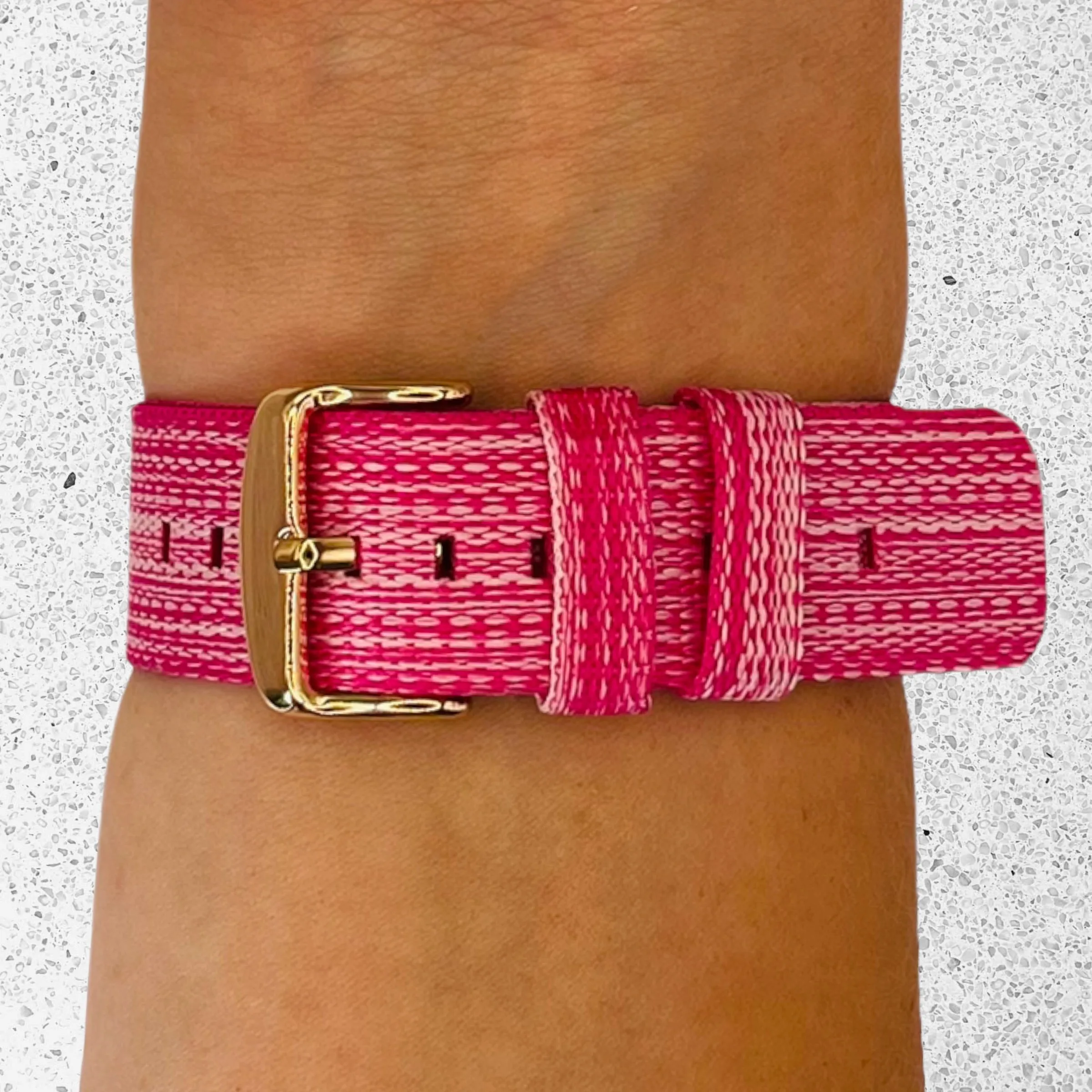 Stylish Canvas Watch Straps Compatible with Huawei 18mm Range