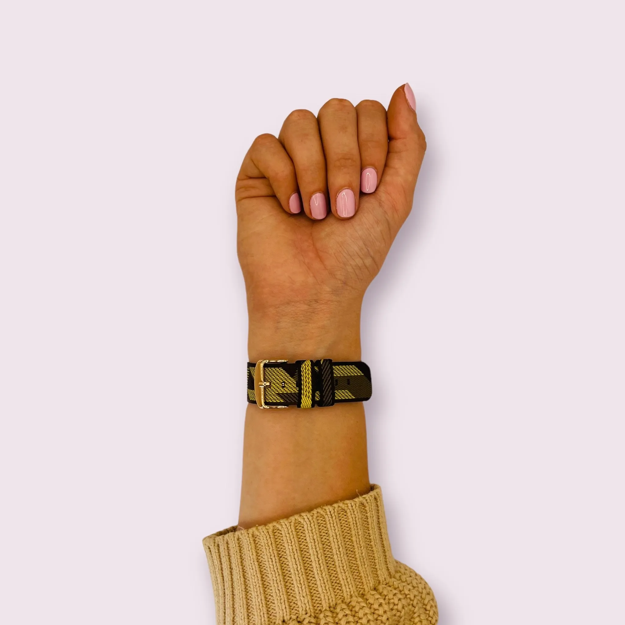 Stylish Canvas Watch Straps Compatible with Huawei 18mm Range