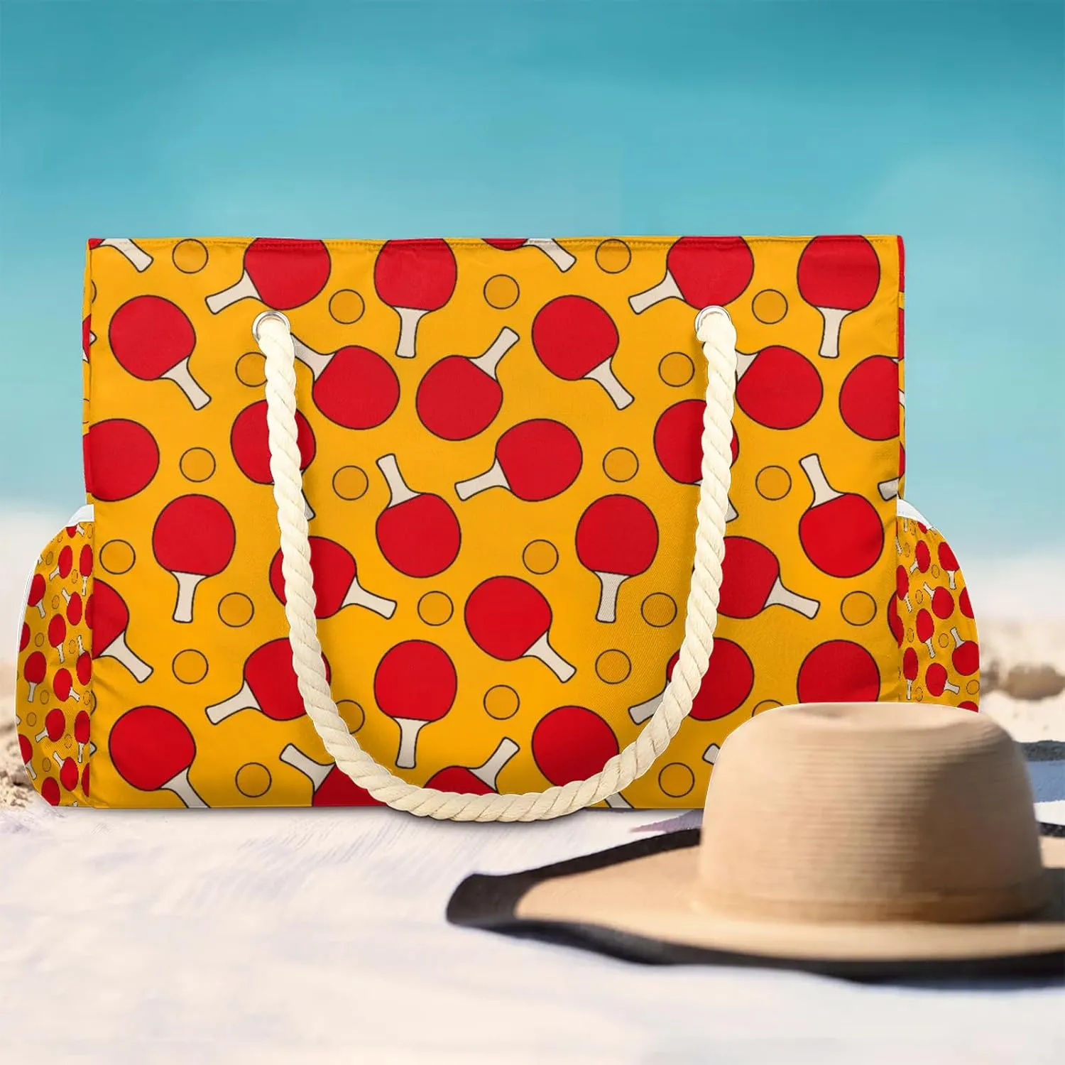 Tote Beach Bag for Women with Zipper Modern Large Waterproof Sandproof Swim Pool Bag