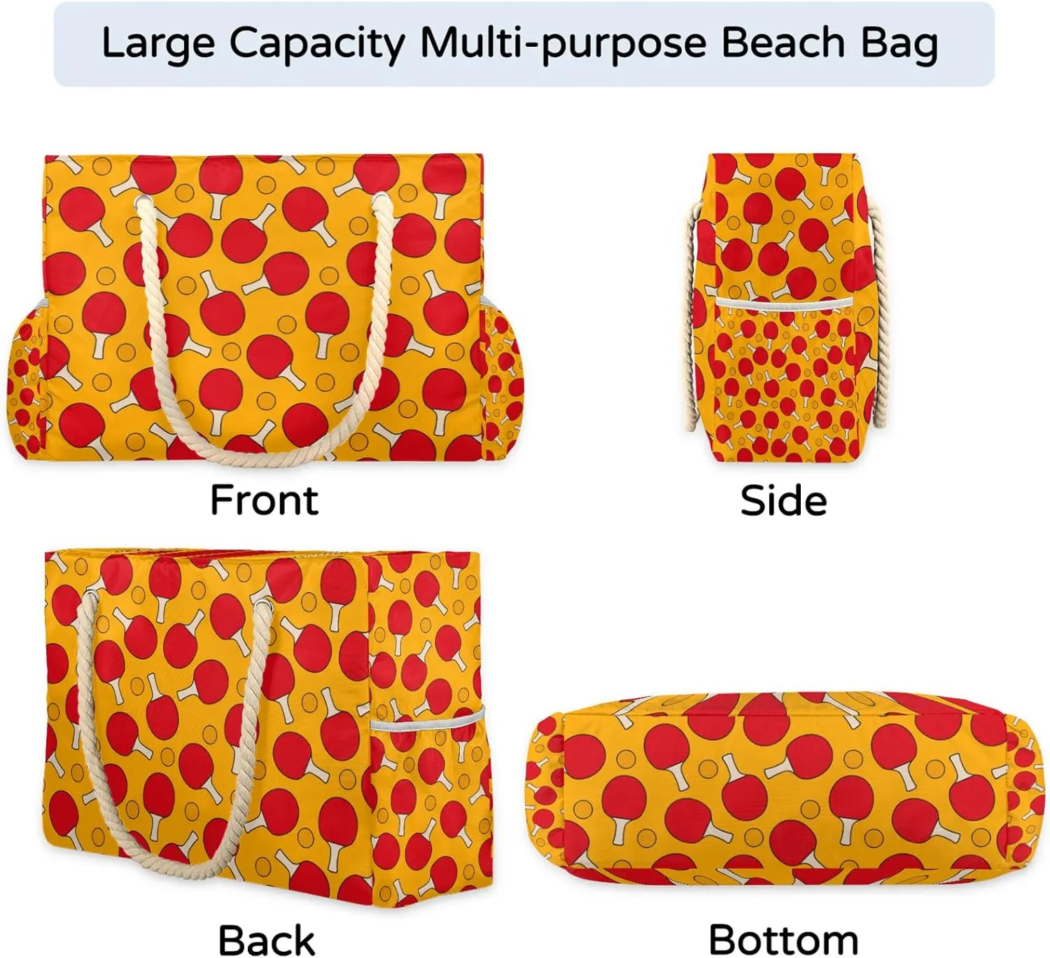 Tote Beach Bag for Women with Zipper Modern Large Waterproof Sandproof Swim Pool Bag