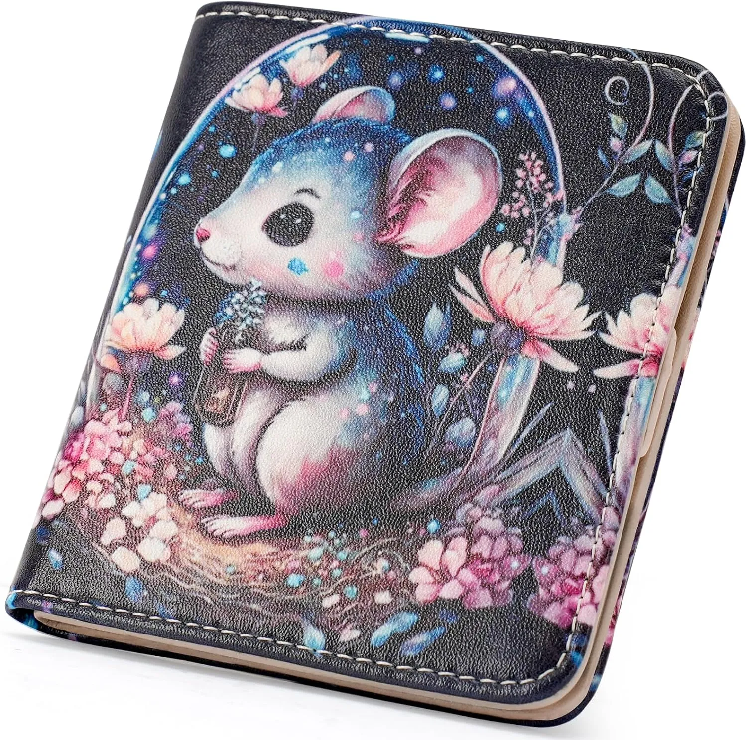 Ultra Slim Thin Small Wallet Women RFID Blocking Mini Compact Clutch Bifold Ladies Wallets for Women with Coin Purse and ID Window