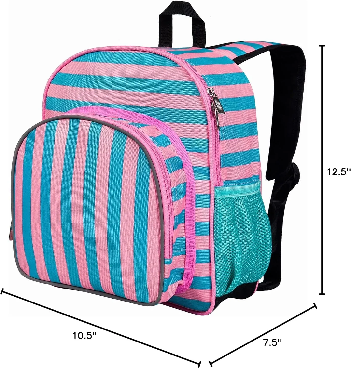 Wildkin 12-inch Kids Backpack  Padded, Adjustable, Ideal for Daycare & Travel (Pink Stripes)