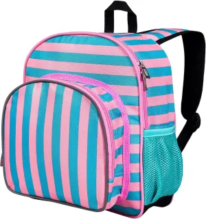 Wildkin 12-inch Kids Backpack  Padded, Adjustable, Ideal for Daycare & Travel (Pink Stripes)