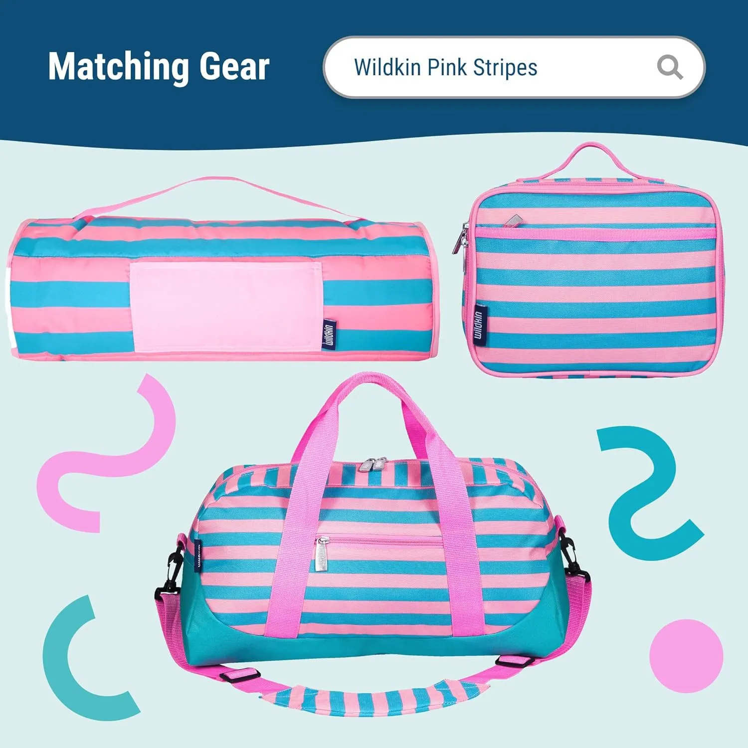 Wildkin 12-inch Kids Backpack  Padded, Adjustable, Ideal for Daycare & Travel (Pink Stripes)