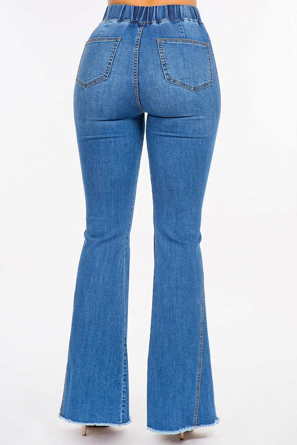 Women's High Rise Curvy Flare Jeans